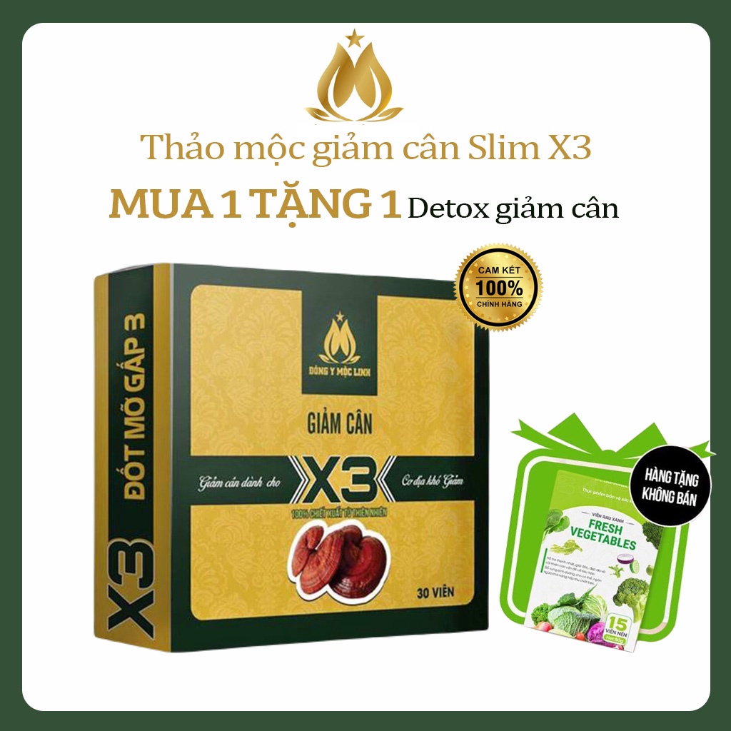 Giảm cân Đông Y Mộc Linh X3 giảm mỡ bụng hiệu quả không phải thuốc giảm cân