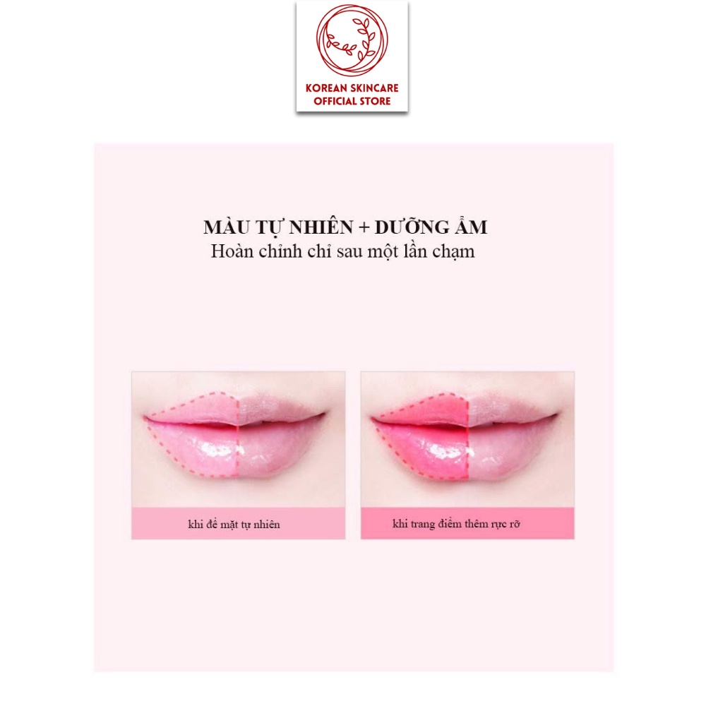 Son dưỡng môi đổi màu YNM Candy Honey Lip Balm Hồng PK001 3.2g dưỡng ẩm môi khô, làm mặt nạ ngủ môi, son lót