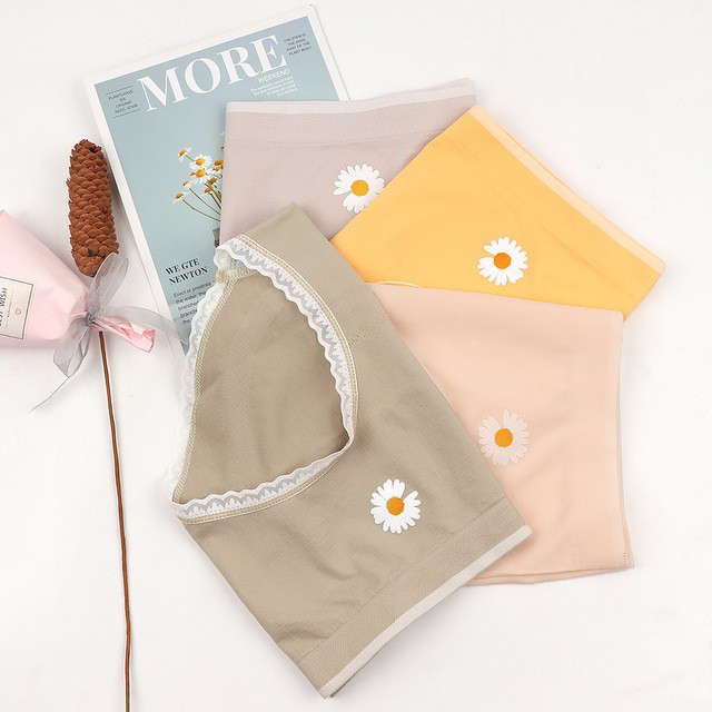 Quần lót nữ, set hộp 4c quần lót kháng khuẩn in hoa cúc chất cotton Freesize