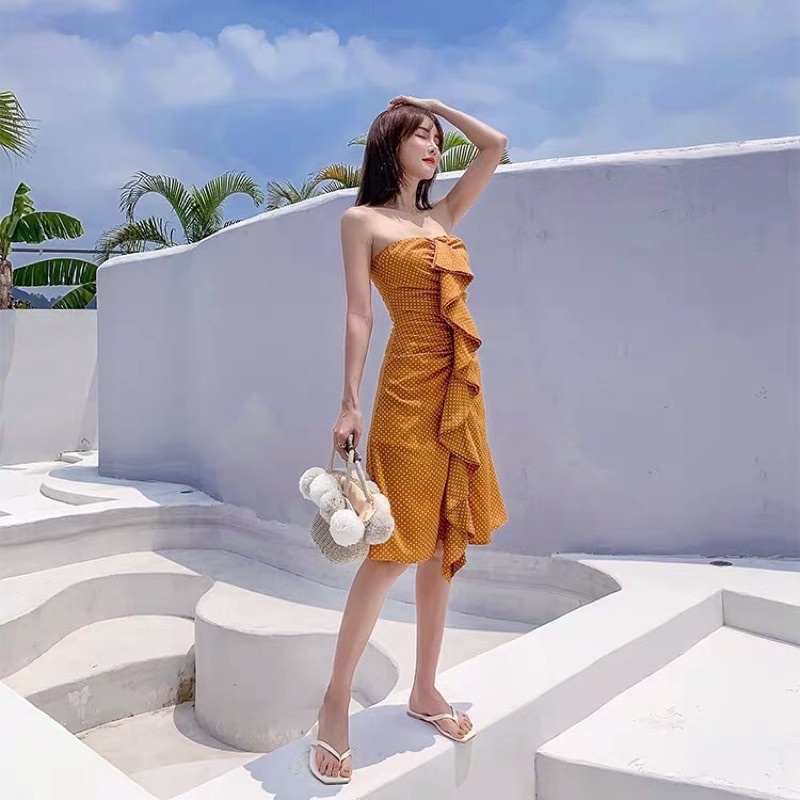 Váy 2 dây bèo ngực | BigBuy360 - bigbuy360.vn