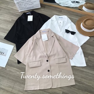 Áo blazer tay ngắn 1 lớp ulzzang hàn quốc