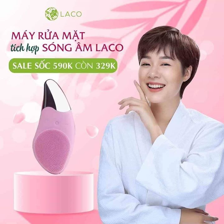 Hàng Chuẩn - Máy rửa mặt Chính hãng Laco 2021 Massage da làm thon gọn cằm Sạc điện cầm tay tiện lợi