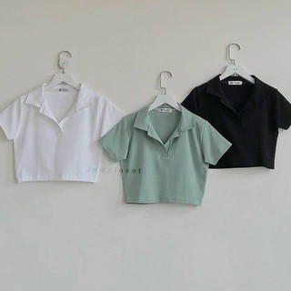 Áo crotop cổ đức ( ảnh thật shop chụp )