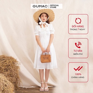 Đầm nữ hoa cổ thủy thủ da1050 gumac