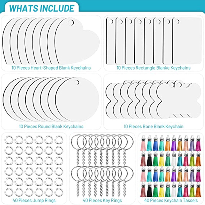 Mojito Set 160 Móc Khóa Da Kèm 40 / 40 Vòng Móc Khóa