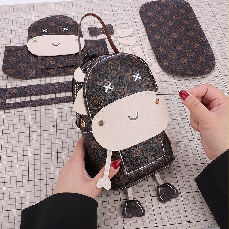 Túi dệt tay dễ thương tự làm túi đeo vai chất liệu