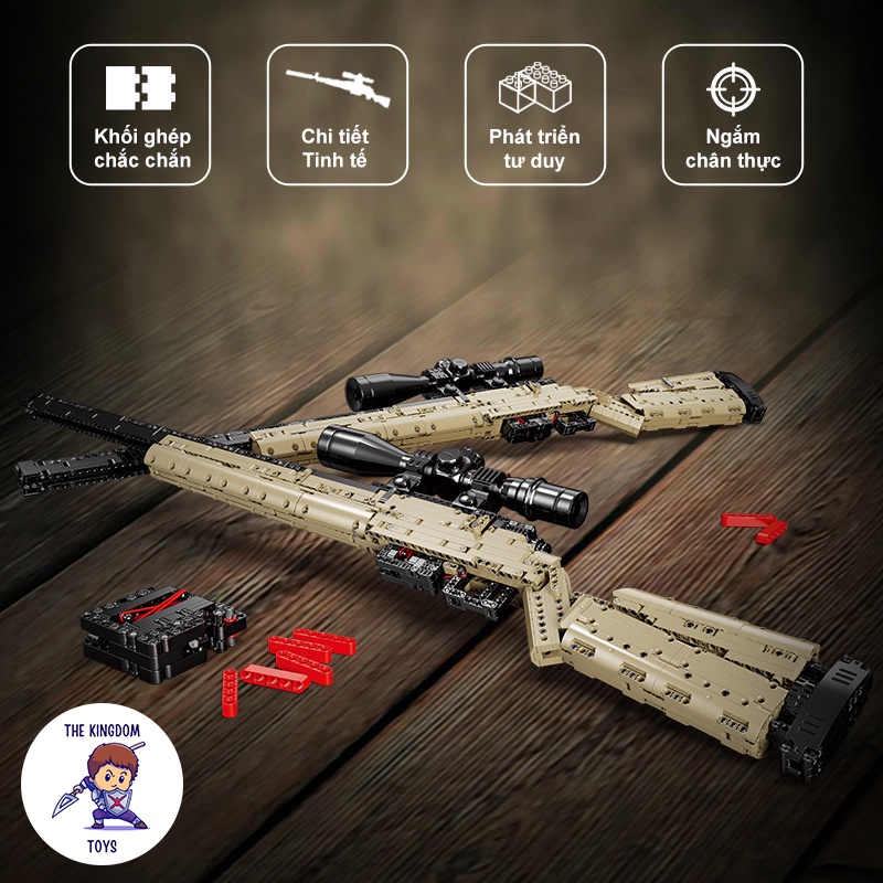 Đồ Chơi Lắp Ráp PUBG Mô Hình Súng M24 Cảnh Sát Quân Đội Free Fire CSGO XB24007