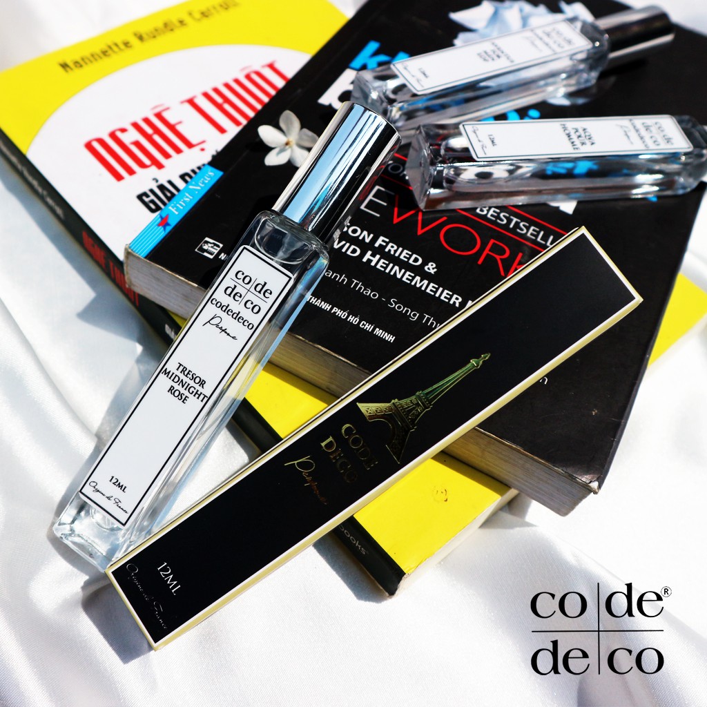 Tinh Dầu Nước Hoa Dạng Xịt Code Deco Tresor Midnight Rose 10ml, Bí Ẩn, Đằm Thắm, Chai Tiện Lợi, Nhỏ Gọn