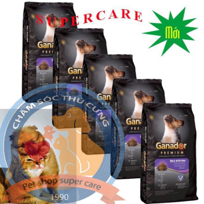 Combo 5 Gói Thức Ăn Chó Con Ganador 400Gr Vị Sữa&amp; Dha