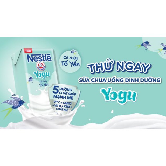 Thùng 48 hộp Sữa chua uống Nestlé Yogu có chứa tổ yến xay nhuyễn 115ml