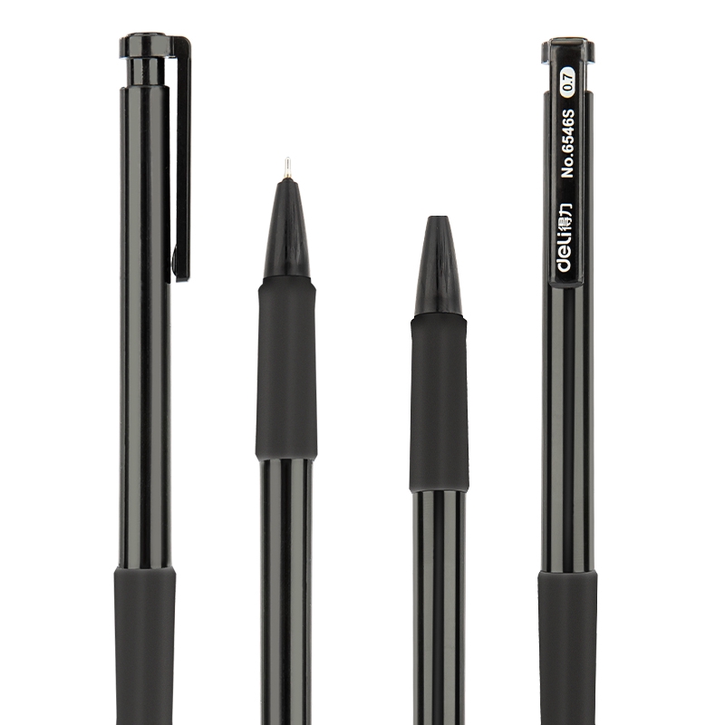 [Mã LIFE0803ALL giảm 10% đơn 0K] Bút bi ngòi 0.7mm đầu bấm thiết kế chống trượt tiện dụng Deli 6546S