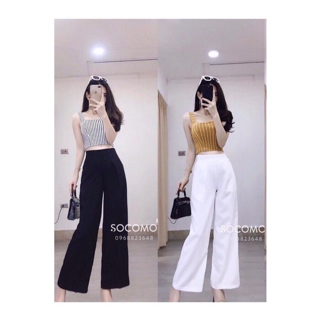Xả kho Quần culottes công sở khoá sườn chất umi dày dặn -video shop quay