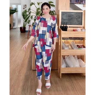 Set bộ trung niên lụa pháp 73 - thời trang trung niên an nhơn