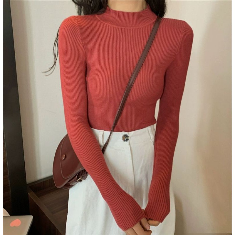 Áo len mùa thu cổ 3p giữ ấm cơ thể chất len mềm mịn ko bai xù cực đẹp xinh sang | BigBuy360 - bigbuy360.vn