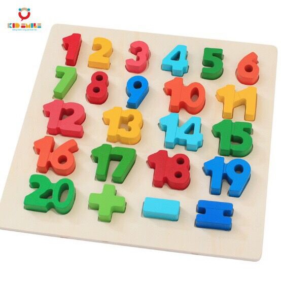 Đồ chơi gỗ giáo dục - Bảng số 1-20 và phép tính - DOZKIDZ