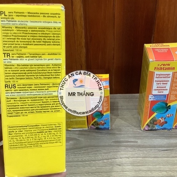 Sera Fishtamin  - Vitamin tổng hợp cho cá cảnh.