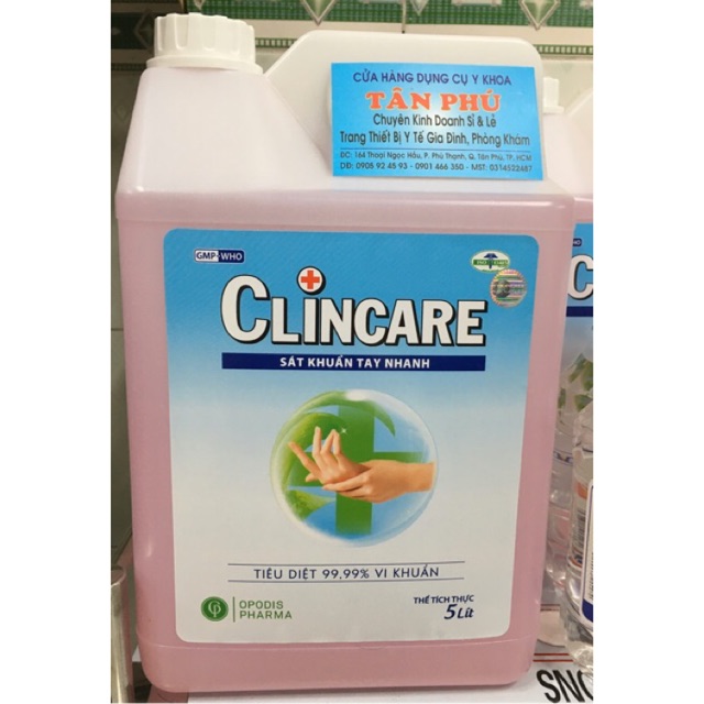 Nước rửa tay sát khuẩn nhanh ClinCare 5 lit