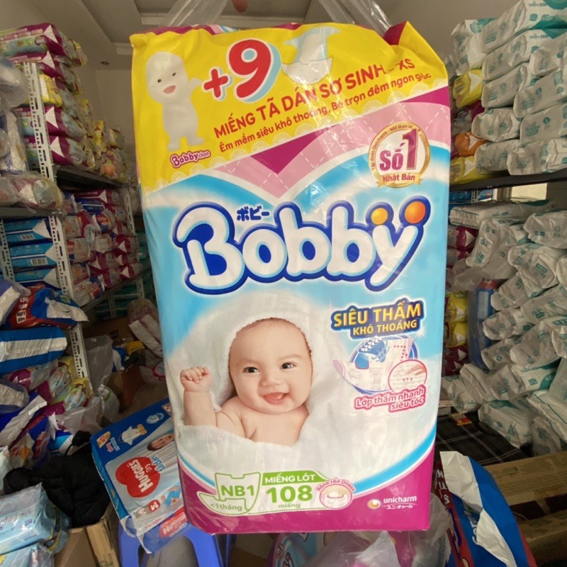 Miếng Lót Bobby Newborn1 loại 108 và 108 (+9) - Freeship