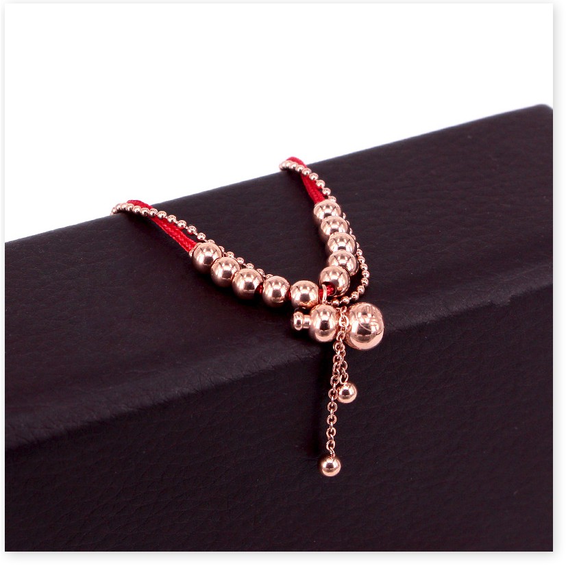 Vòng tay lắc tay nữ titan phối chỉ đỏ hồ lôS1-311 - CAM KẾT KHÔNG GỈ, KHÔNG BAY MÀU - BẢO HÀNH 12 THÁNG