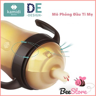 Bình sữa Silicon Kamidi chính hãng 150ml/250ml chống sặc cho bé, mô phỏng đầu ti mẹ giúp con tập bú bình và cai sữa mẹ