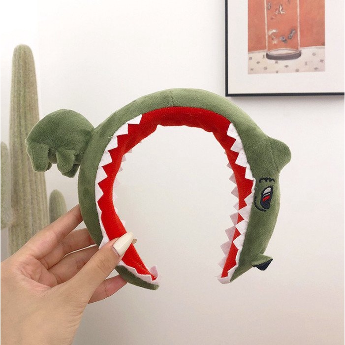 Cài Tóc Khủng Long Con Màu Xanh