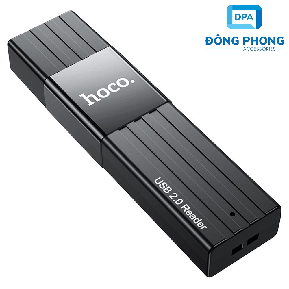 Đầu Đọc Thẻ Nhớ 2.0 Hoco HB20 Chính Hãng, Khe Cắm Thẻ SD &amp; Micro SD