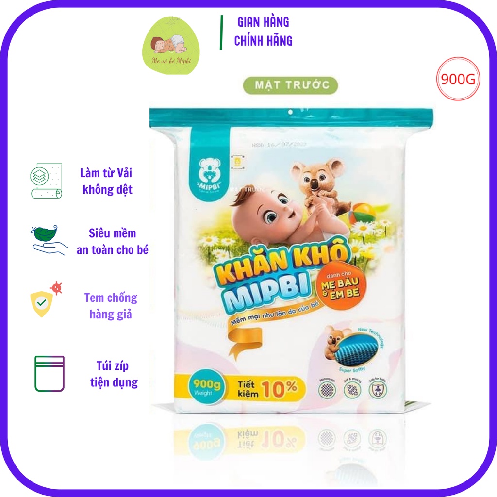 Khăn khô đa năng mipbi ⚡𝐅𝐑𝐄𝐄𝐒𝐇𝐈𝐏⚡ dành cho mẹ và bé. Khăn vải khô đa năng 3 phân loại 260g/300g/600g/900gr