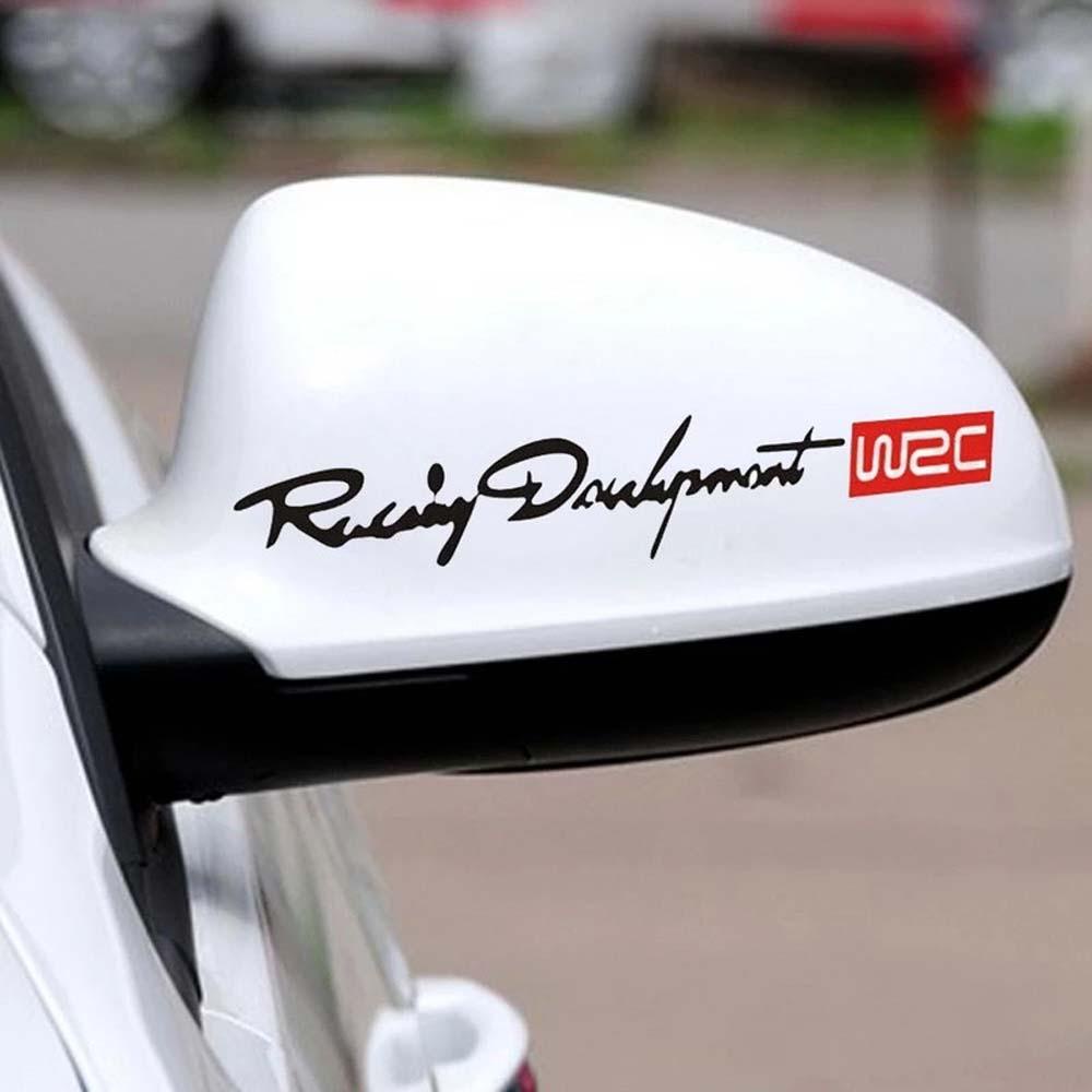 REBUY1 Set 4 Miếng Dán Decal Trang Trí Tay Nắm Cửa Xe Ô Tô Chữ WRC World Racing