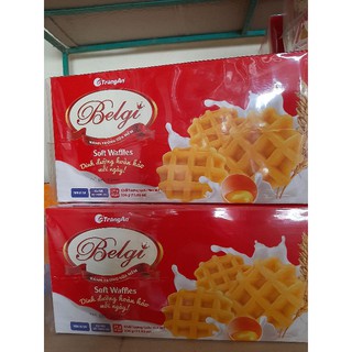 Bánh trứng sữa mềm Belgi vị cốm dừa/ trứng gà tươi  hộp 14 gói