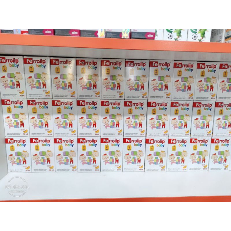 🆘 Sắt FERROLIP BABY sắt hữu cơ dạng siro nhỏ giọt nhập khẩu Italya