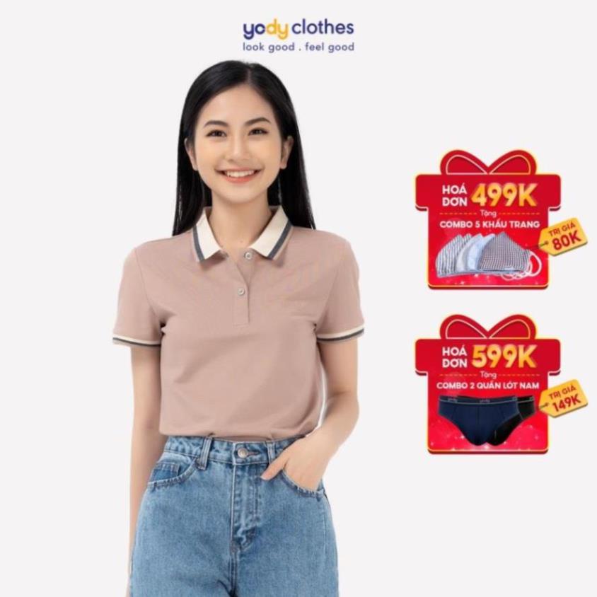 12.12 Áo thun polo nữ YODY mắt chim ngắn tay cổ bẻ cao cấp thoáng mát APN3704 - HÀNG MỚI VỀ i 2022 2022 [
