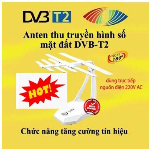 Ăng-ten Truyền Hình Kỹ Thuật Số Trong Nhà, Anten DVB T2 Model TB105 KD, Angten Xem Truyền Hình Miễn Phí