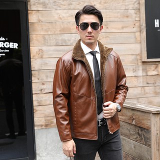 Áo Khoác Da Nam Cổ Lông AD02 🔥 Thời Trang Hàn Quốc