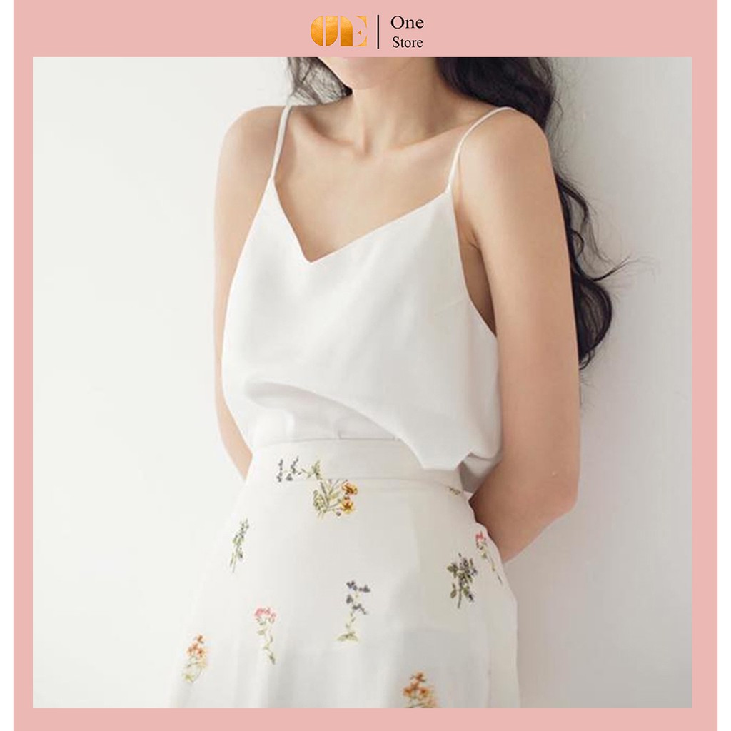 Áo 2 dây cổ tim nhiều màu , Áo dây sợi bún cổ tim đũi lụa Thiết Kế AHD03 One Store | BigBuy360 - bigbuy360.vn