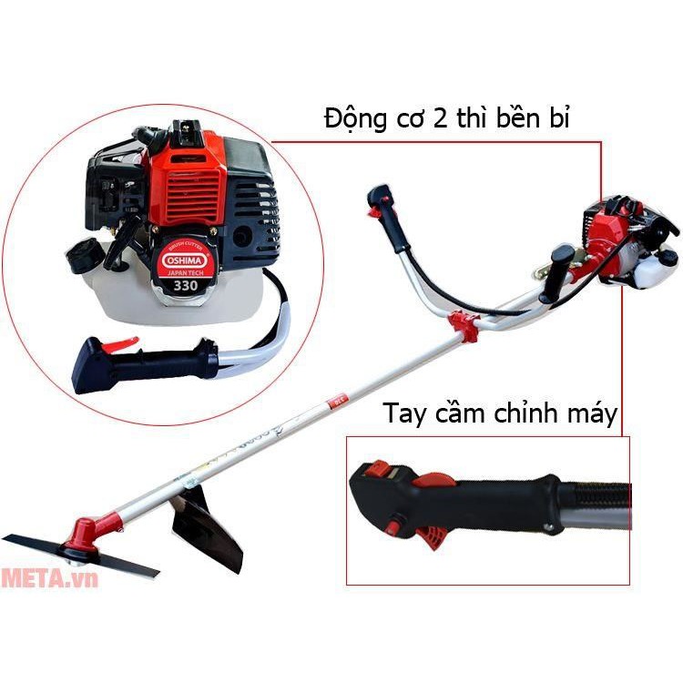 Máy Cắt Cỏ 2 Thì Oshima 330 - Dùng Được Cả Cắt Lua