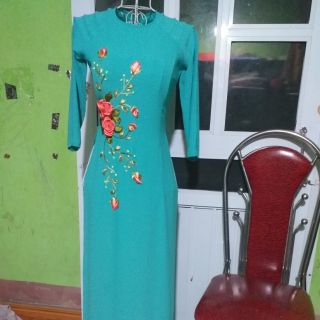 Set áo dài xanh ngọc kèm 2 quần