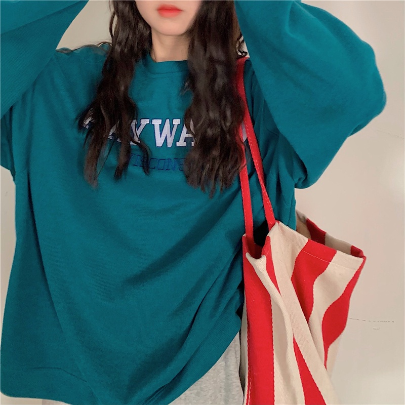 Áo Sweater Cổ Tròn In Chữ Thời Trang Cho Nữ 45898 | BigBuy360 - bigbuy360.vn