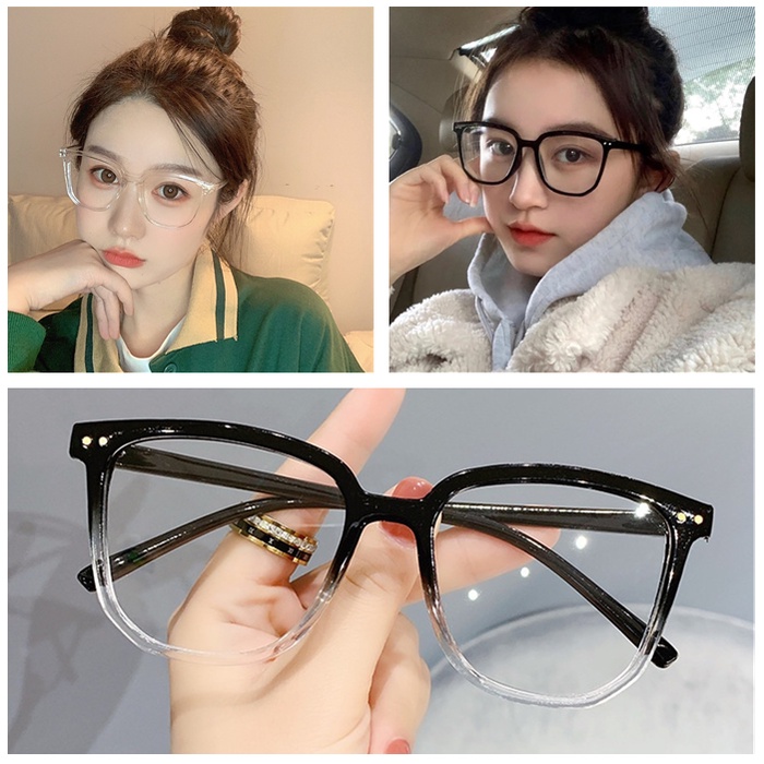 Mắt Kính Gọng Trong Suốt Chống Tia Sáng Xanh Thời Trang Cho Nam Nữ
