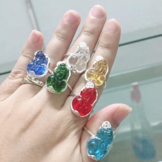 Combo bộ tì hưu đỏ và 1 nhẫn xanh dương