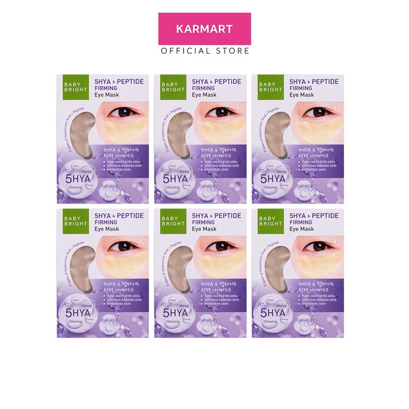 Hộp 6 Mặt nạ săn chắc vùng mắt Baby Bright 5Hya & Peptide Firming Eye Mask (5gx6)