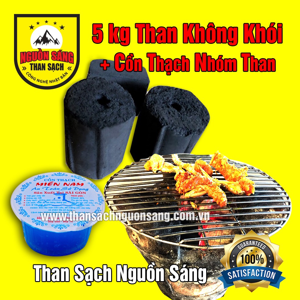 Than Gáo Dừa (5kg) và Cồn Nhóm Than. Than Không Khói. Uy Tín tại Tp.HCM. Giao hàng nhanh