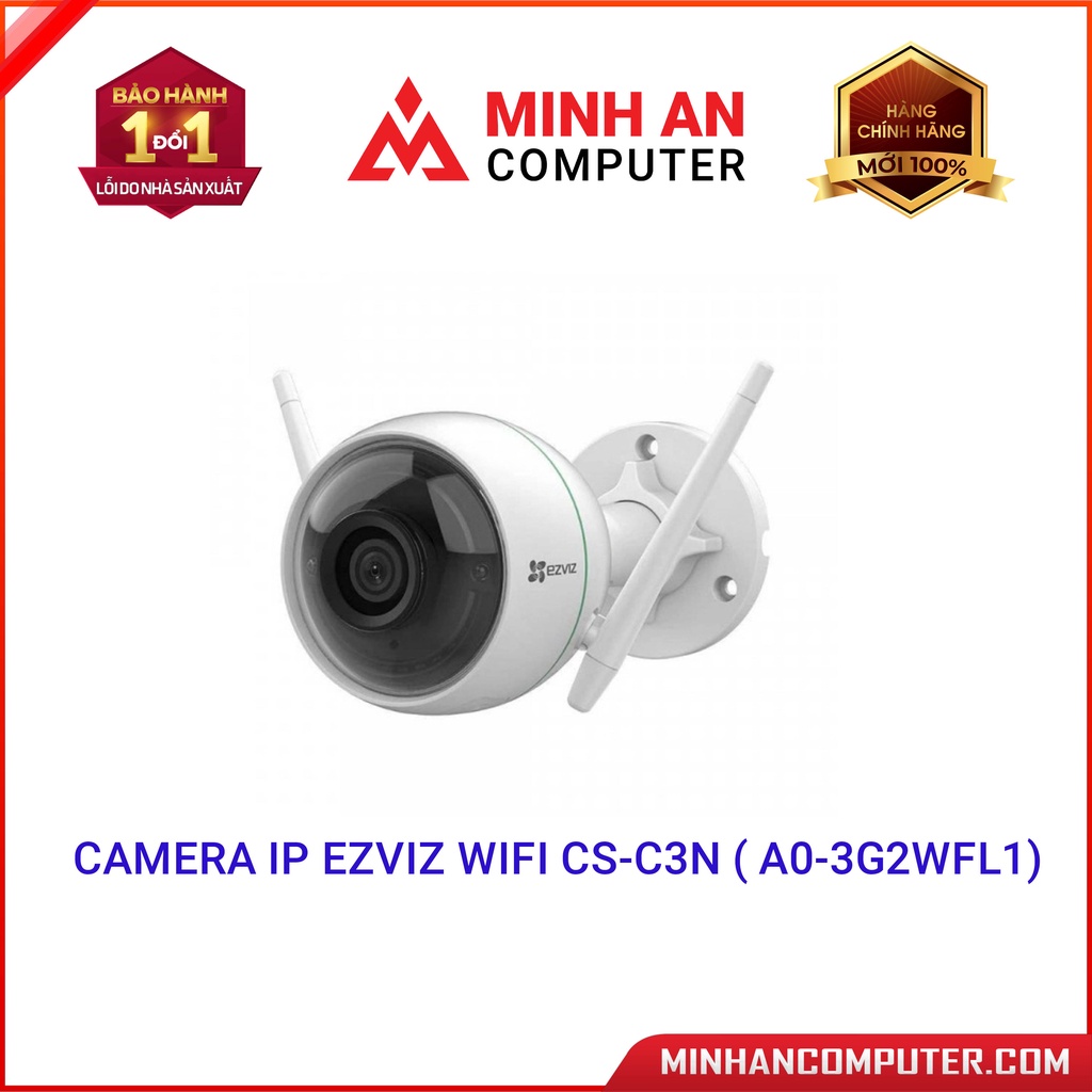 Camera IP EZVIZ Wifi CSC3N ( A03G2WFL1) phát hiện AI, có màu ban đêm