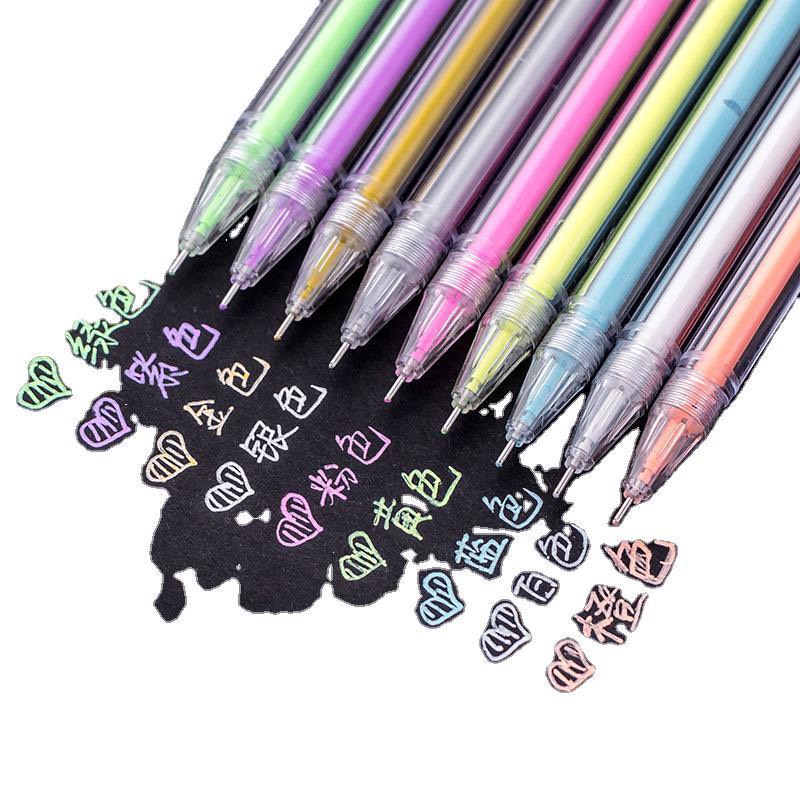 Bộ 9 bút gel kim tuyến ghi tựa đề hoặc thiệp cưới văn phòng phẩm với màu sắc bắt mắt chất lượng cao