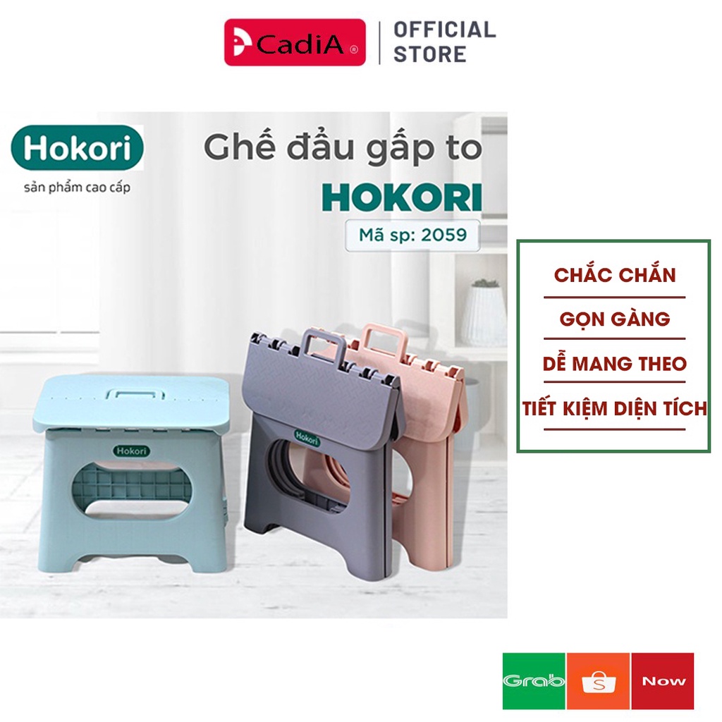 Ghế Gấp Gọn Hokori Nhựa Việt Nhật, Ghế Đẩu Gập Gọn Tiết Kiệm Không Gian, Có Thể Mang Đi Camping
