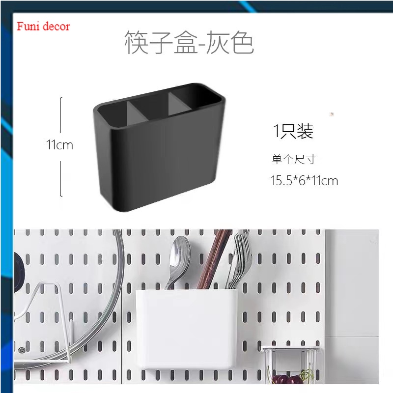 Aki shop Combo 2 kẹp cài bảng pegboard B015 đen bảng cài NB132/NB132 decor