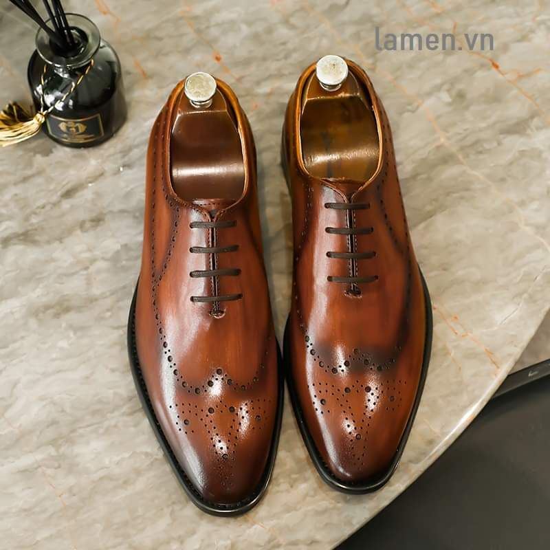 Giày tây oxford wholecut full brogue