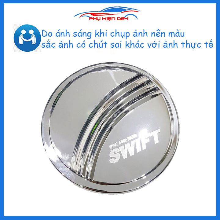 Ốp nắp bình xăng Suzuki Swift mạ crom chống trầy trang trí ô tô