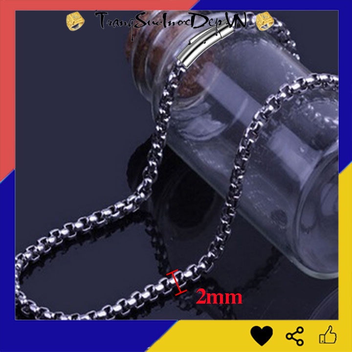 Dây chuyền thiên tâm màu trắng cẩm xà cừ khóa gài vip sáng đẹp, đem lại may mắn cho người đeo (dây + mặt)