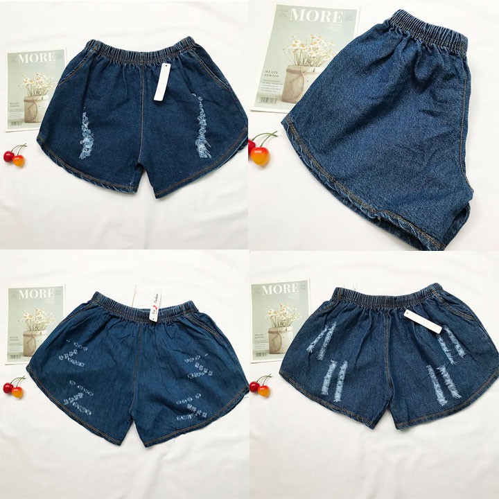 Quần đùi bé gái freesize từ 37-40kg quần sọt short jean bé gái lưng thun co giãn mạnh - QG44