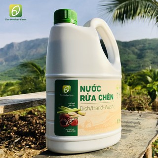 (SP hữu cơ – 100% tự nhiên) Nước rửa tay-rửa chén bồ hòn The Moshav Farm can 1.9l